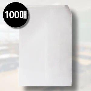 백색 B5 접착 서류봉투 100매 중형 문서 우편 각대봉투
