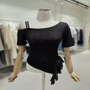 국내 정품 [에고이스트] 레터링 언밸런스 원숄더 반팔티셔츠 ES2OTH14