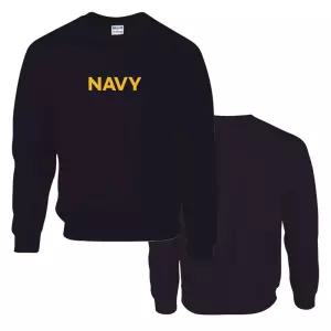 밀리터리 NAVY 기모 맨투맨 네이비 옐로우