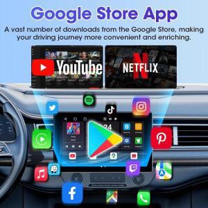 9인치 안드로이드 호환 13 카플레이 라디오 4G64G 무선 오토 가로 세로 화면 GPS 네비게이션 지원 TPMS