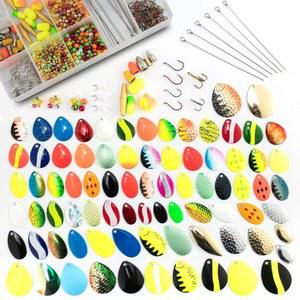 Dr.Fish 1720pk 스피너 제작 키트 월아이 리그 루어 액세서리 | 및 낚시 리그용 콜로라도 윌로우 블레이드, 샤프트, 트레블 훅, 클리비스, 플로트, 비드 포함