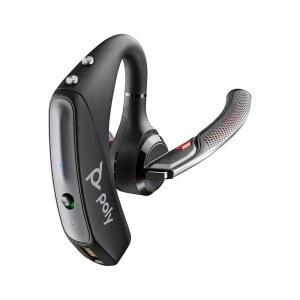 POLY VOYAGER 5200 무선 헤드셋 (PLANTRONICS) - 노이즈 캔슬링 마이크가 탑재된 한쪽 귀 착용 블루투스 인체공학적 디자인 음성 제어 가벼움 블루투스를 통해 모바일/태블릿 연결 가능