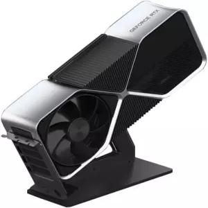 YXHGeeek 표준 PCIE 그래픽 카드용 셸프 트로피 디스플레이 스탠드 홀더 3슬롯 25°C 블랙