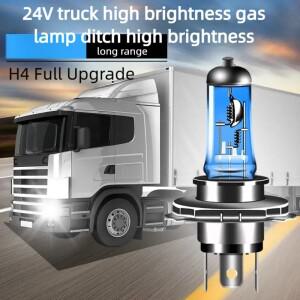 2개 100W 12V 24V H4/HB2 제논 할로겐 헤드라이트 65000LM 자동차 트럭 안개등 전구 6500K 백색 밝은 조명