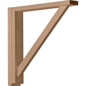 Ekena Millwork BKT02X14X14TRAL-CASE-6 전통 선반 브래킷, 알더용 염색 준비 완료