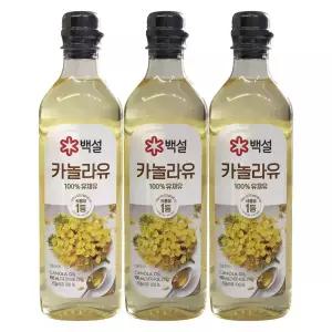 CJ제일제당 백설 카놀라유 900ml 3개 / 써클