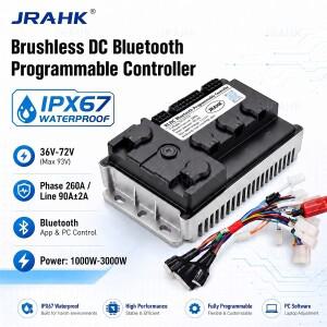JRAHK 블루투스 프로그래밍 가능 BLDC 컨트롤러 36V 48V 60V 72V 90A 정현파 허브 전동 미드 드라이브 전기