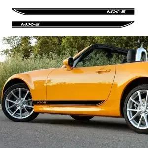 자동차 사이드 도어 스티커 레이싱 스포츠 스트라이프 비닐 필름 데칼 마즈다 MX-5 DIY 튜닝 액세서리 장식