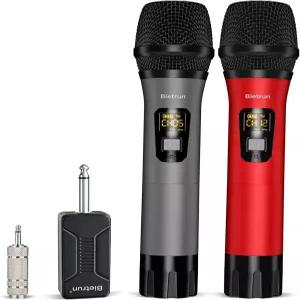1/4인치 플러그 충전식 수신기 160피트 노래방 결혼식 노래 DJ 파티 연설 교회용 프로페셔널 메탈 듀얼
