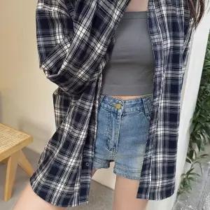 오버핏 가을 체크셔츠 남방 LM-0695 체크자켓 yhA8F7E