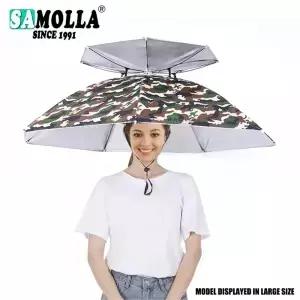 비 우산 모자 접이식 태양 그늘 방수 낚시 쓰고 있죠 비치 헤드 더블 레이어 자외선 차단 선 스크린