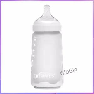 박사의 실리콘 배앓이 방지 젖병 0~6개월 모유형 와이드 마우스 150ml 화이트