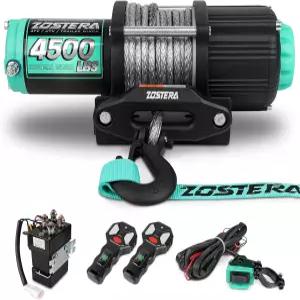 Zostera 4500파운드 ATV/UTV 합성 로프 윈치 전기 보트 트레일러 12V 방수 및 2개의 무선 리모컨
