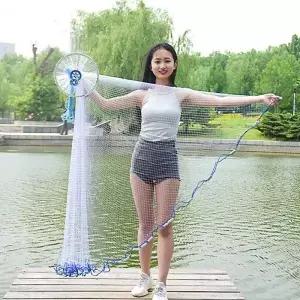 모노필라멘트 낚싯줄 미국 캐스트 그물 이지 스투 링이 있는 낚시 사냥 잡기 물고기 드래그 네트워크 작은