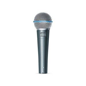 슈어 베타 58A 보컬 마이크 - 무대와 스튜디오를 위한 단일 요소 슈퍼카디오이드 다이내믹 마이크, A25D 조절식 스탠드 어댑터, 5/8 u201D~3/8 u201D(유로) 스레드 어댑터 및 보관 가방 포함