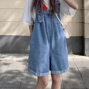 멜빵바지 데님 버클 청 점프수트 청반바지 캐주얼 와이드핏멜빵 yh81977