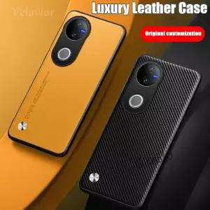 Case for V50 Luxury Leather Silicone Full tion Phone Shell Fundas Cover Coque