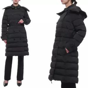 [롯데백화점]버버리 여성 애쉬윅 후드 롱패딩  8096357 BLACK 24F