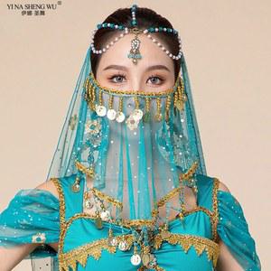 밸리 댄스/인도 댄스 베일 Hanfu 술 거즈 댄스 공연 액세서리 소품 여성 레이스 메쉬 마스크 소품