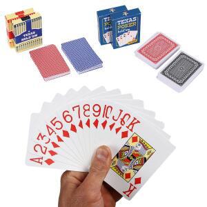 55PCS  카드 데크 스크럽 방수 놀이 케이스 테이블 게임에 큰 문자 플라스틱 텍사스 홀덤 포커 세트