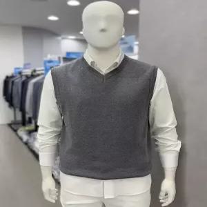 [모다아울렛][트루젠]남자 가을겨울 울 모직 혼방 셔츠 레이어드 브이넥 V넥 니트 스웨터 조끼 베스트 3컬
