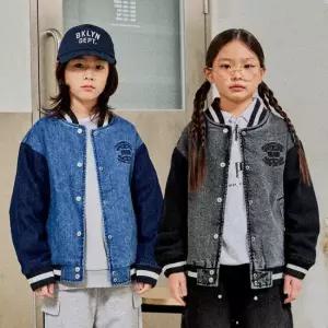 [인디고키즈] 바시티 데님자켓 IKJE25S01ESC