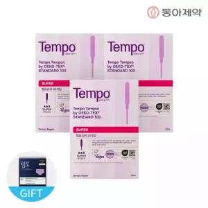 템포 오리지널 순면 탐폰 슈퍼 20p X 3팩 + 입오버 3p