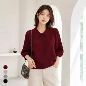 커스텀에이블 카라 벌룬7부 니트_T2510KN656C