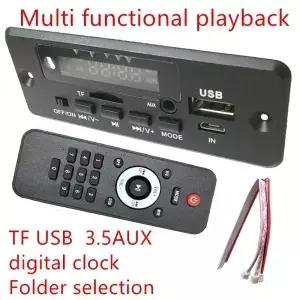 스피커 수정 MP3 디코더 LED 디스플레이 범용 무손실 모듈 Wav 오디오 PCBA 12v5V