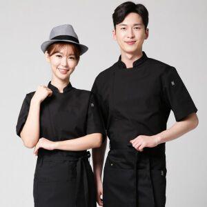 검정집업반팔조리복 / 쉐프복 식당 주방 유니폼 셰프