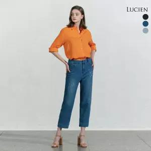 루시앙 더컬렉션 큐빅 데님팬츠 (3color)