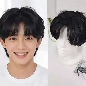 [제이큐]전체 통가발 스타일링 남성 패션 흑발 자연 탈모