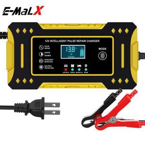 6A 12V 자동차 배터리 충전기 및 오토바이 충전 장치 납산 수리 LCD 디스플레이