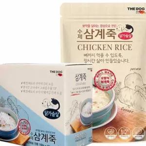 애견간식 더독 수제 삼계죽 150g 10팩 1박스 수제간식 강아지죽 반려견죽 F4D84