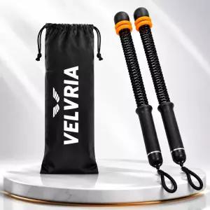 VELVRIA 휴대용 로프리스 배틀 2개 세트 무선 홈짐 트레이너 전신 유산소 근력 운동 위한 저항 코일이