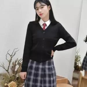교복몰 백합주름치마 블랙체크 주름 교복치마 교복