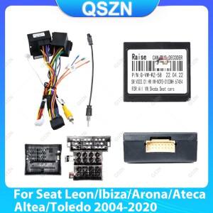 QSZN 안드로이드 2 Din GPS 자동차 라디오 Canbus 디코더 배선 하네스 어댑터 좌석 Leon/Ibiza/Arona/Ateca