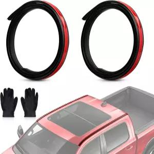 2PCS 지붕 트림 몰딩 ge Ram 500 4도어 2009-209 호환 3M 접착 프가 포함된 고무 자가 스트립 유연 내후성