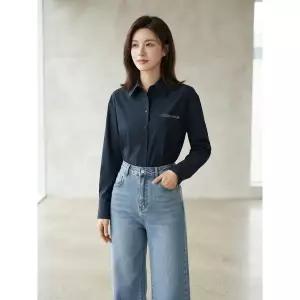 한정수량 잇미샤 포켓 레터링 포인트 크롭 셔츠 ITP2YBL700 2834575