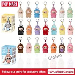 POP MART 즈 라부부 V4 핀 포 러브 시리즈 미스터리 블라인드 박스 비닐 페이스 플러시 인형 펜던트 키체인
