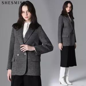 [쉬즈미스][쉬즈미스(SHESMISS)] 체크 울 핸드메이드 재킷 (택가격398000원)
