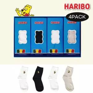 하리보 골드베어 심플 중목양말 4PACK 선물세트