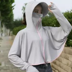 자외선차단 크롭 후드집업 바람막이 점퍼 그레이 냉감트레이닝자켓 grDD32F 여름긴팔집업 얇은긴팔후드
