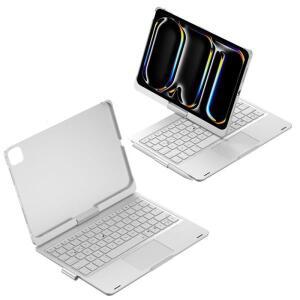 iPad Air 11 5 4 10.9-11 인치 케이스, 블루투스 키보드 펜 슬롯 RGB 백라이트 360도 회전식 접이식 스탠드