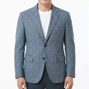 [아즈바이]남성 여름 쿨 체크 콤비 자켓 마이 YCO789 중년 국산