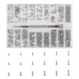 HexinYigjly 500개입 M1.2/M1.4/M2 셀프 태핑 마이크로 나사 - 범용 멀티 시계 안경 노트북 및 전자기기용