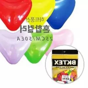 25cm 일반 하트 풍선 혼합 jyWFJFIA2 50개입 답례품
