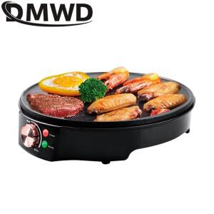 DMWD 전기 크레페 메이커 그릴 그리들 오믈렛 에그 파이 케이크 베이킹 팬 피자 로스트 비프 스테이크 프라