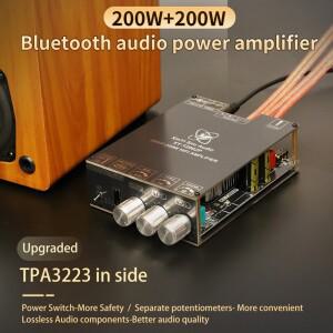 2*200W TPA3223 Bluetooth 5.2 전력 증폭기 보드 클래스 D USB AUX 사운드 카드 홈 시어터 오디오 스테레오