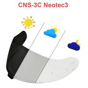SHOEI 호환 Neotec 3 Visere Moto 교체 쉴드 안개 방지 UV 보호 교환 가능 렌즈 Visera 용 광변색 바이저